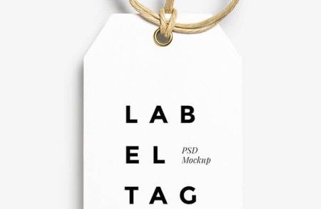 біла етикетка з написом LAB El TAG